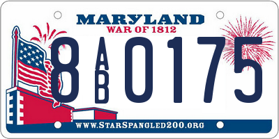 MD license plate 8AB0175