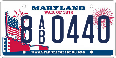 MD license plate 8AB0440