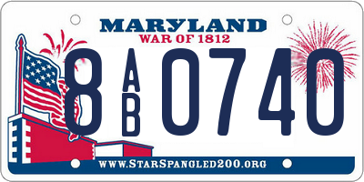 MD license plate 8AB0740