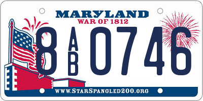 MD license plate 8AB0746