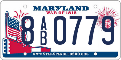 MD license plate 8AB0779