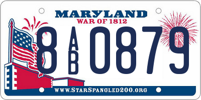 MD license plate 8AB0879