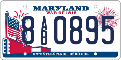 MD license plate 8AB0895