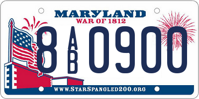 MD license plate 8AB0900
