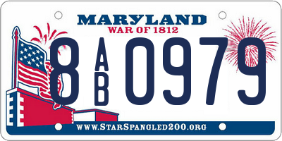 MD license plate 8AB0979