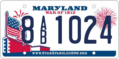 MD license plate 8AB1024