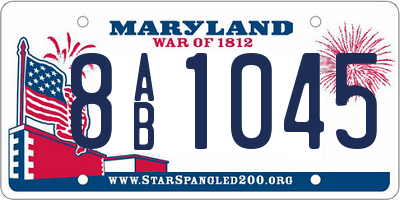 MD license plate 8AB1045