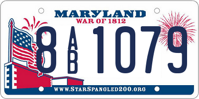 MD license plate 8AB1079