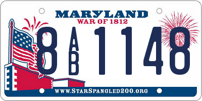 MD license plate 8AB1148