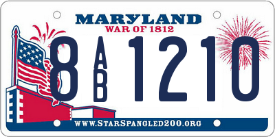 MD license plate 8AB1210