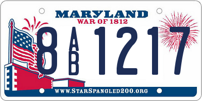 MD license plate 8AB1217