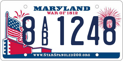 MD license plate 8AB1248