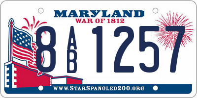 MD license plate 8AB1257