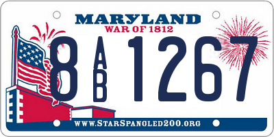 MD license plate 8AB1267