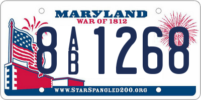MD license plate 8AB1268
