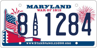 MD license plate 8AB1284