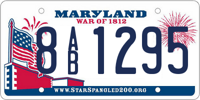 MD license plate 8AB1295
