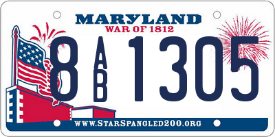 MD license plate 8AB1305