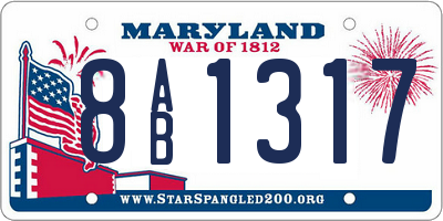 MD license plate 8AB1317