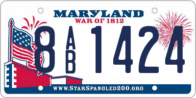 MD license plate 8AB1424