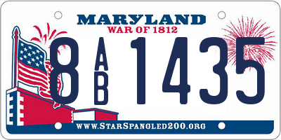 MD license plate 8AB1435
