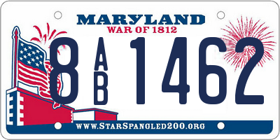 MD license plate 8AB1462