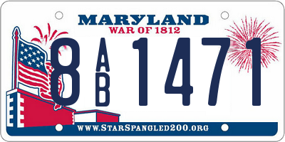 MD license plate 8AB1471