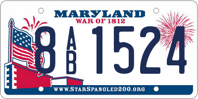 MD license plate 8AB1524