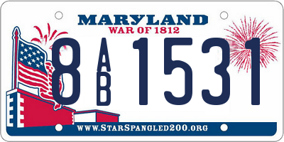 MD license plate 8AB1531