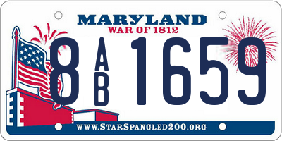 MD license plate 8AB1659
