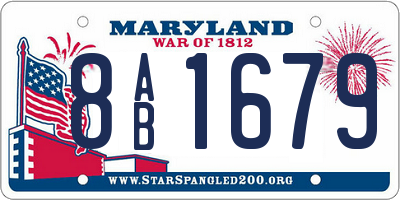 MD license plate 8AB1679