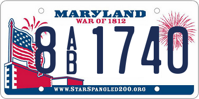 MD license plate 8AB1740