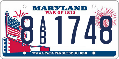 MD license plate 8AB1748