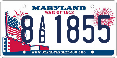 MD license plate 8AB1855