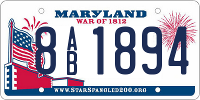 MD license plate 8AB1894