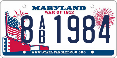 MD license plate 8AB1984