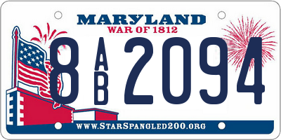 MD license plate 8AB2094