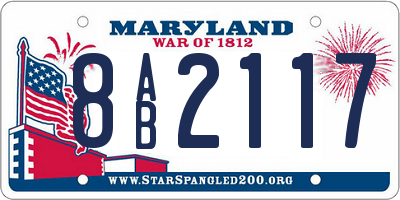 MD license plate 8AB2117