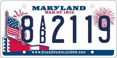 MD license plate 8AB2119