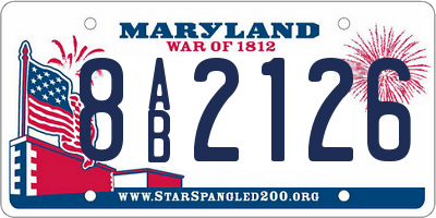 MD license plate 8AB2126