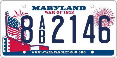 MD license plate 8AB2146