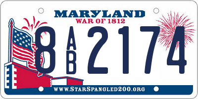 MD license plate 8AB2174