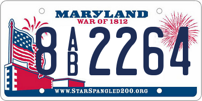 MD license plate 8AB2264