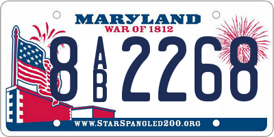 MD license plate 8AB2268