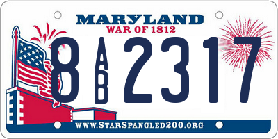 MD license plate 8AB2317
