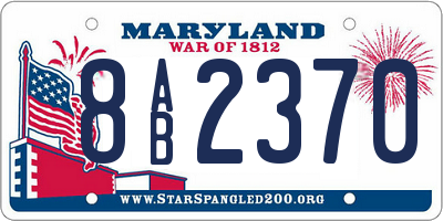 MD license plate 8AB2370