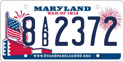 MD license plate 8AB2372