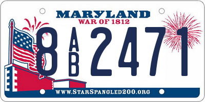 MD license plate 8AB2471