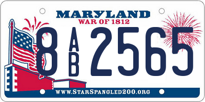 MD license plate 8AB2565