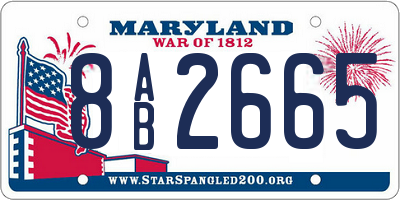 MD license plate 8AB2665